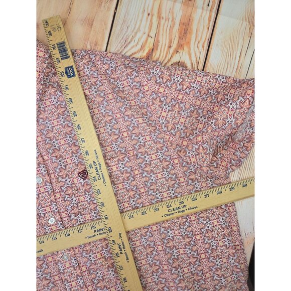 Rock & Roll Denim Mens Classic Fit Button-Up Shirt XXL Short Sleeve Paisley - Picture 6 of 6